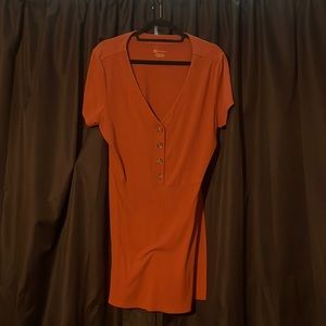 Button down skater dress